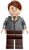 Professor Remus Lupin - Dark Bluish Gray Cardigan, Tan Shirt