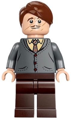 Professor Remus Lupin - Dark Bluish Gray Cardigan, Tan Shirt