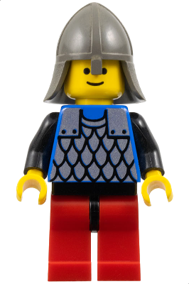 Scale Mail - Blue, Red Legs with Black Hips, Dark Gray Neck-Protector