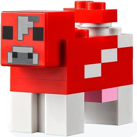 Minecraft Cow, Mooshroom  - Brick Built