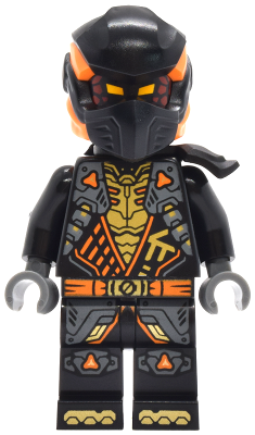 Cole - Dragons Rising, Tunic with Shoulder Armor, Head Wrap, Scabbard