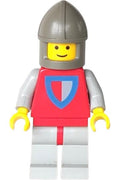Classic - Knight, Shield Red/Gray, Light Gray Legs with Red Hips, Dark Gray Chin-Guard