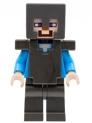 min098 Steve (Light Nougat) - Pearl Dark Gray Legs, Helmet and Armor
