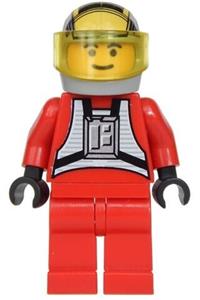 Rebel Pilot B-wing (Yellow Head, Light Gray Helmet, Trans-Yellow Visor)