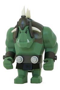 Fantasy Era - Troll, Sand Green with Pearl Dark Gray Armor and 5 White Horns