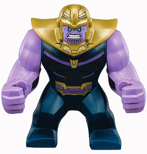 Thanos - Large Figure, Dark Blue Outfit, Medium Lavender Arms, Pearl Gold Helmet