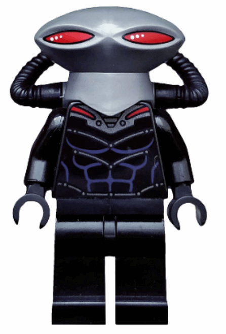 sh0160 Black Manta - Flat Silver Helmet