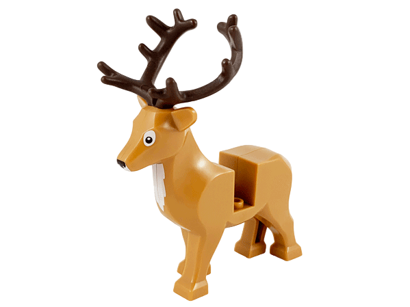 Deer with Dark Brown Antlers (Stag, Reindeer)