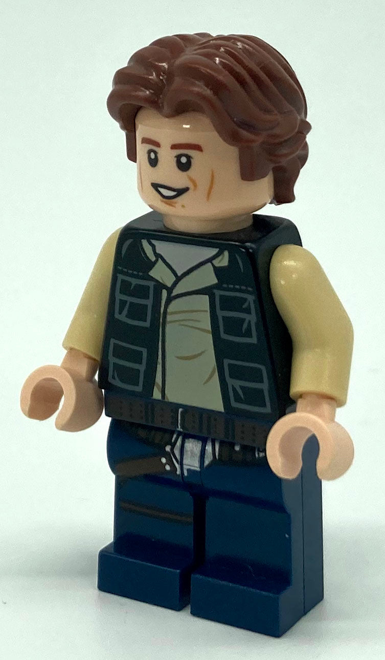 Han Solo, Dark Blue Legs, Vest with Pockets, Wavy Hair