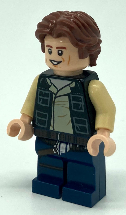 Han Solo, Dark Blue Legs, Vest with Pockets, Wavy Hair