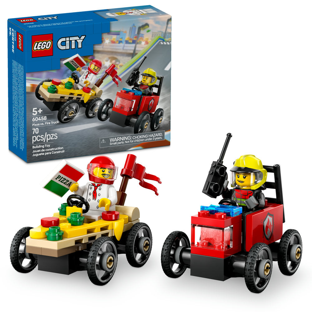 LEGO® 60458 Pizza vs. Fire Truck Race Car Pack