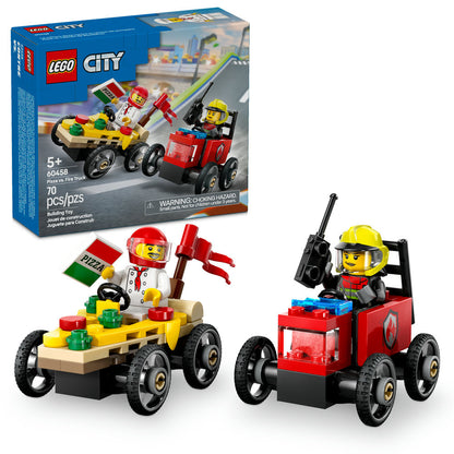 LEGO® 60458 Pizza vs. Fire Truck Race Car Pack