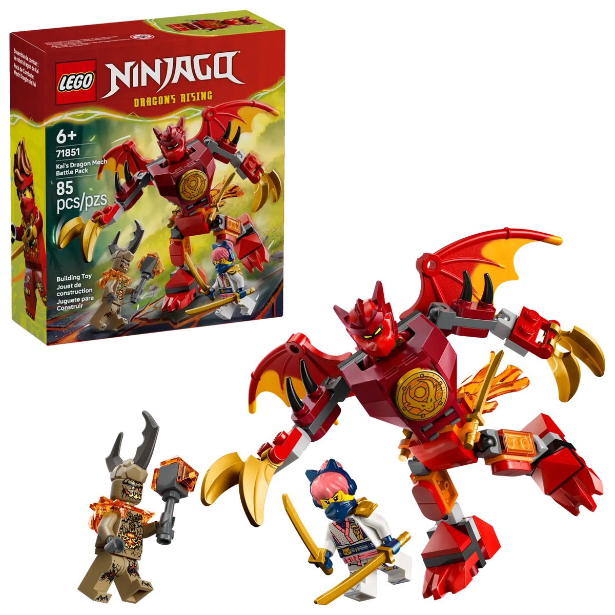 LEGO® 71851 Kai's Dragon Mech Battle Pack