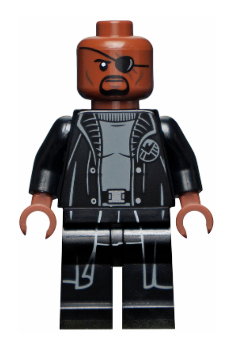 Nick Fury - Gray Sweater and Black Trench Coat, Shirt Tail