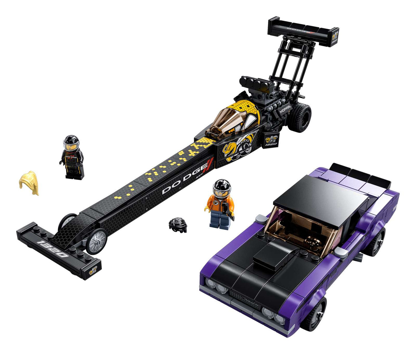 76904 LEGO® Mopar Dodge//SRT Top Fuel Dragster and 1970 Dodge Challenger T/A Used Set