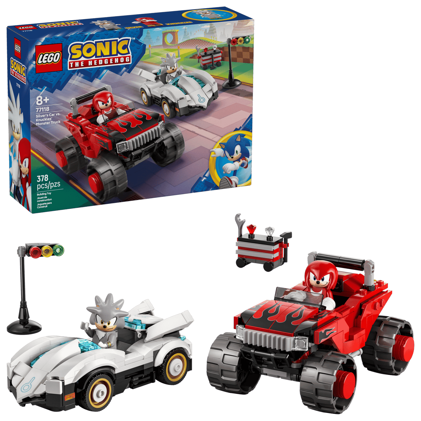 LEGO® 77118 Silver's Car vs. Knuckles' Monster Truck