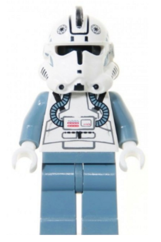Clone Trooper V-wing Pilot (Phase 2) - Sand Blue Arms and Legs, Black Head