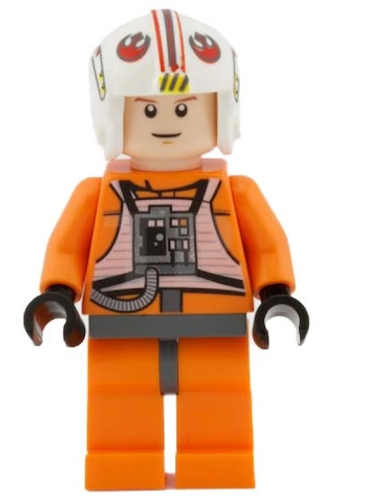 Luke Skywalker - Light Nougat, X-Wing Pilot Suit, Detailed Torso and Helmet