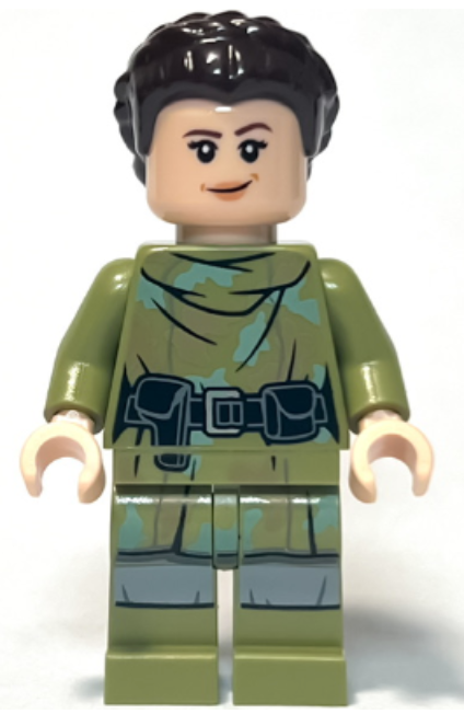 Princess Leia - Olive Green Endor Outfit, Hair