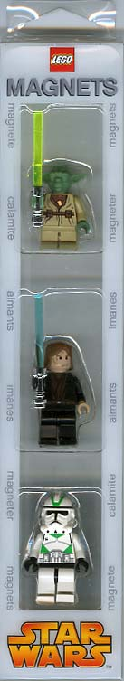 Magnet Set - Yoda, Anakin, Clone Trooper with Green Markings blister pack