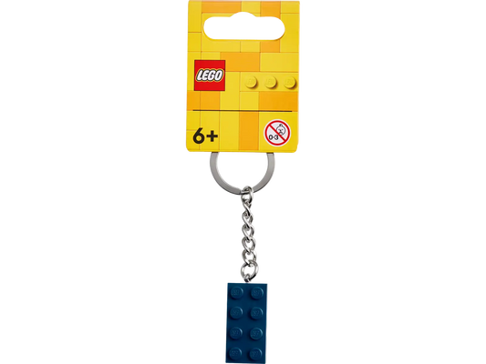 LEGO® 2 x 4 Brick - Dark Blue Key Chain