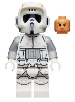 Imperial Scout Trooper, Hoth - Female, Dual Molded Helmet, Nougat Head, Smirk