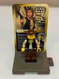 Han Solo - Yellow Head, Black Vest over Tan Shirt, Brown Legs with Belts with Collector's Card