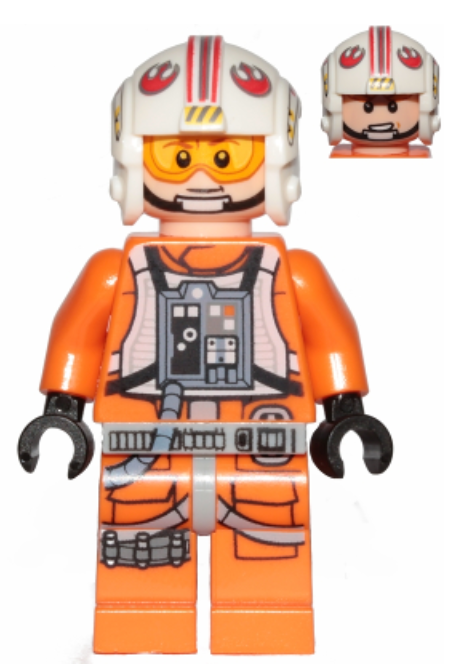 Luke Skywalker (Pilot, Printed Legs, Visor Up/Down)