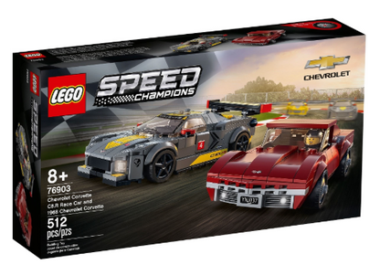 LEGO® 76903 Chevrolet Corvette C8.R Race Car and 1968 Chevrolet Corvette (RETIRED SET)