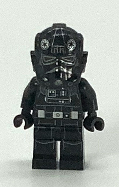 Imperial TIE Fighter Pilot - Light Nougat Head, Scowl, Silver Insignia on Helmet
