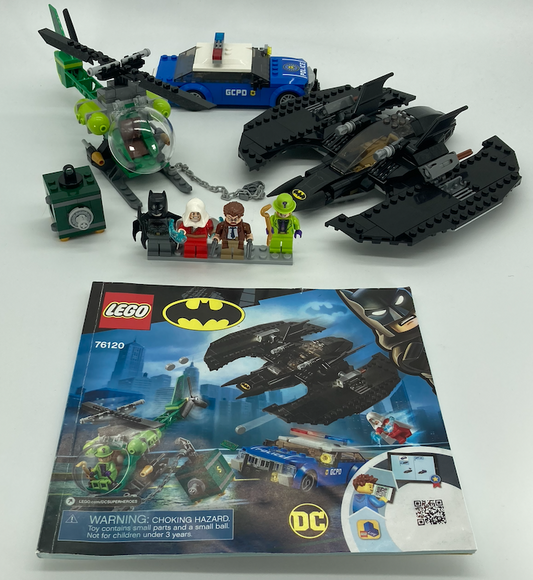Used Set 76120 Batman Batwing and The Riddler Heist (with Instruction Manual, No Box)