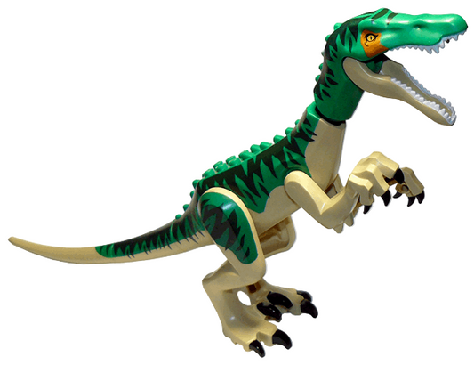 Dinosaur Baryonyx with Dark Green Stripes