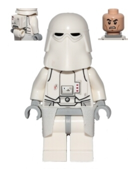 Snowtrooper, Light Bluish Gray Hips, Light Bluish Gray Hands, White Kama