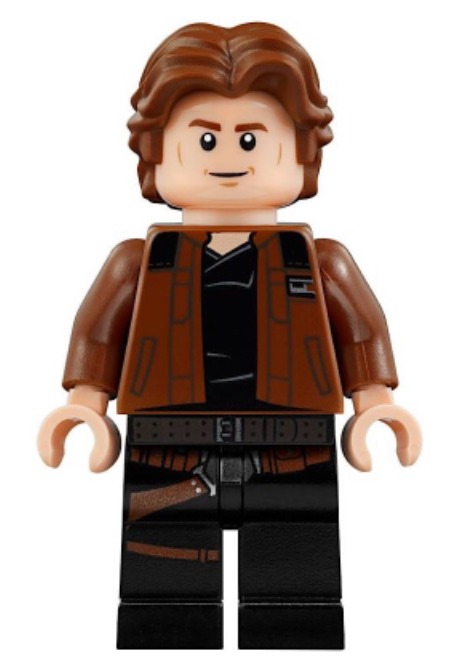 Han Solo, Black Legs with Holster Pattern, Brown Jacket with Black Shoulders