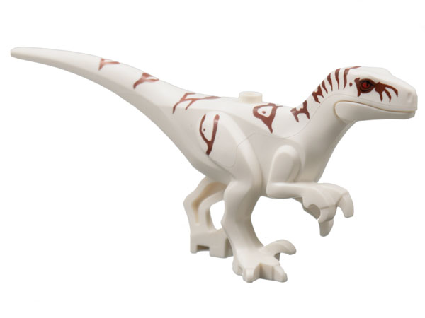 Dinosaur Atrociraptor with Reddish Brown Markings and Red Eyes