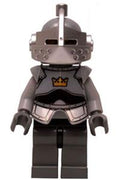 cas350 Fantasy Era - Crown Knight Plain with Breastplate, Helmet with Visor, Curly Eyebrows and Goatee, Black Hips, Light Bluish Gray Legs