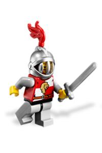 Kingdoms - Lion Knight Quarters, Helmet with Fixed Grille, Brown Beard Rounded