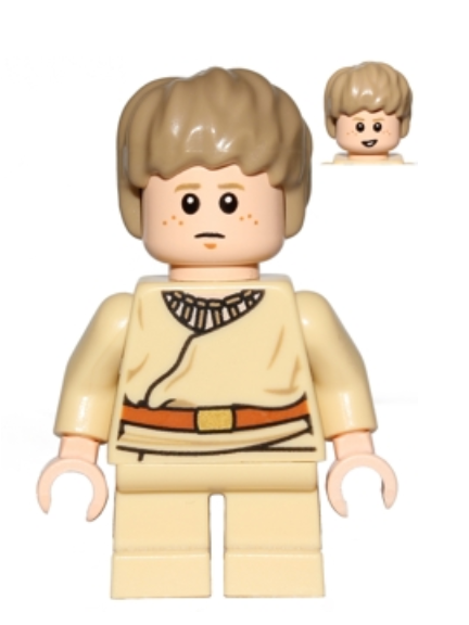 Anakin Skywalker - Short Legs, Short Tousled Hair, Belt with Pouches on Back