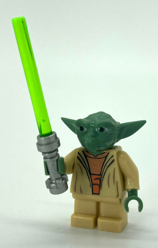Yoda - Clone Wars, Light Bluish Gray Hair, Torso with Back Print