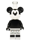idea049 Mickey Mouse - Vintage, Metallic Silver Shorts, White Hat with Silver Top