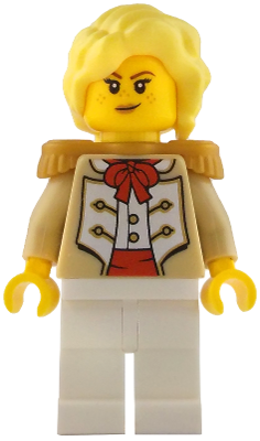 Camilla - Admiral's Daughter, Tan Coat, White Legs, Pearl Gold Epaulettes