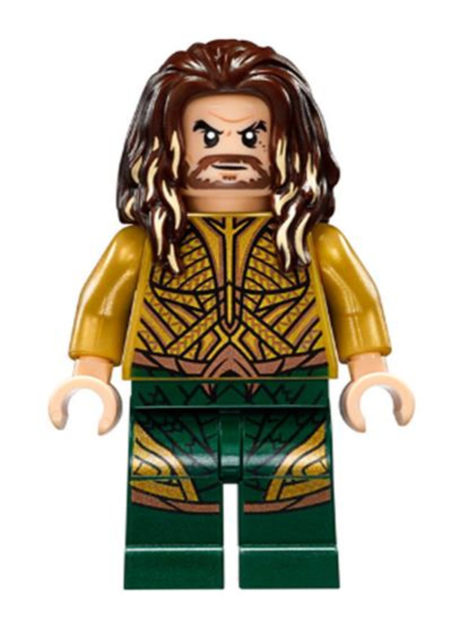 Aquaman - Dark Brown Long Hair, Dark Green Legs