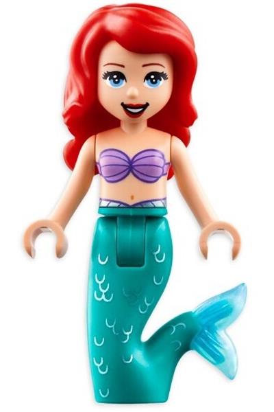 Ariel, Mermaid (Light Nougat) - Medium Lavender Shell Bra Top, Dark Turquoise Tail, Medium Blue Eyes