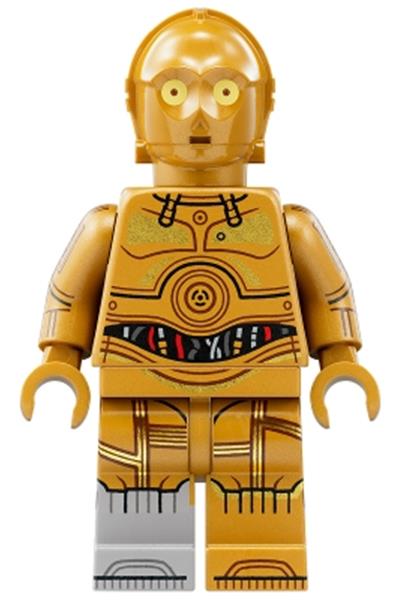 C-3PO - Molded Light Bluish Gray Lower Leg, Printed Arms