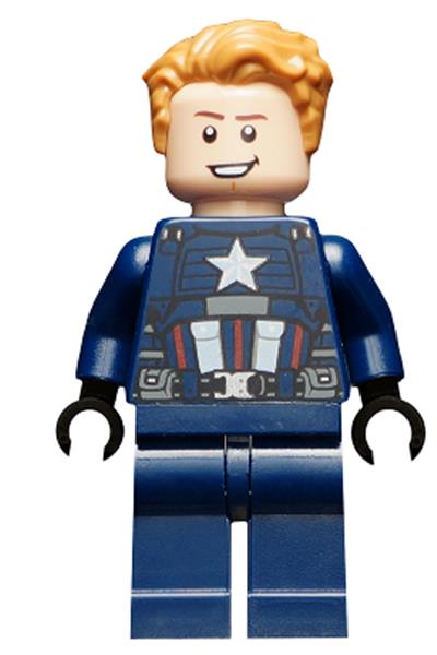 Captain America - Dark Blue Suit, Black Hands, Hair