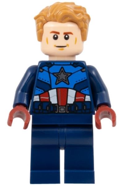 Captain America - Dark Blue Suit, Dark Red Hands, Hair