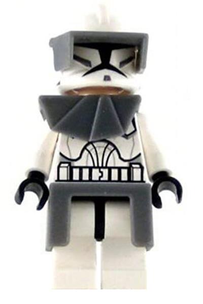 Clone Trooper (Phase 1) - Dark Bluish Gray Visor, Pauldron, and Kama, Large Eyes