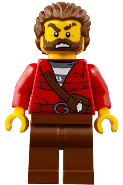 Mountain Police - Crook Male with Red Fringed Shirt with Strap and Pouch, Skunk Fighter
