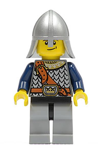Fantasy Era - Crown Knight Scale Mail with Chest Strap, Helmet with Neck Protector, Crooked Smile