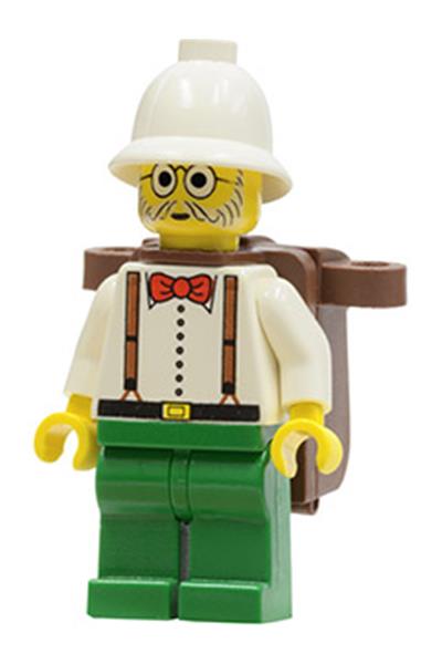 Dr. Kilroy / Dr. Charles Lightning - White Shirt and Suspenders, Green Legs, White Pith Helmet, Brown Backpack